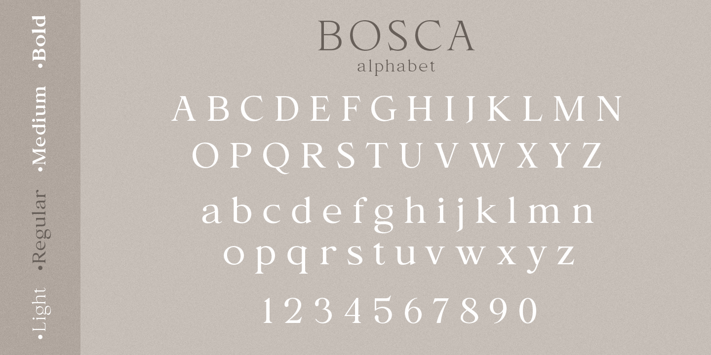 Пример шрифта Bosca Bold